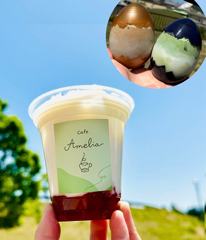 坂井市産いちごの自家製シロップドリンク - Cafe Amelia