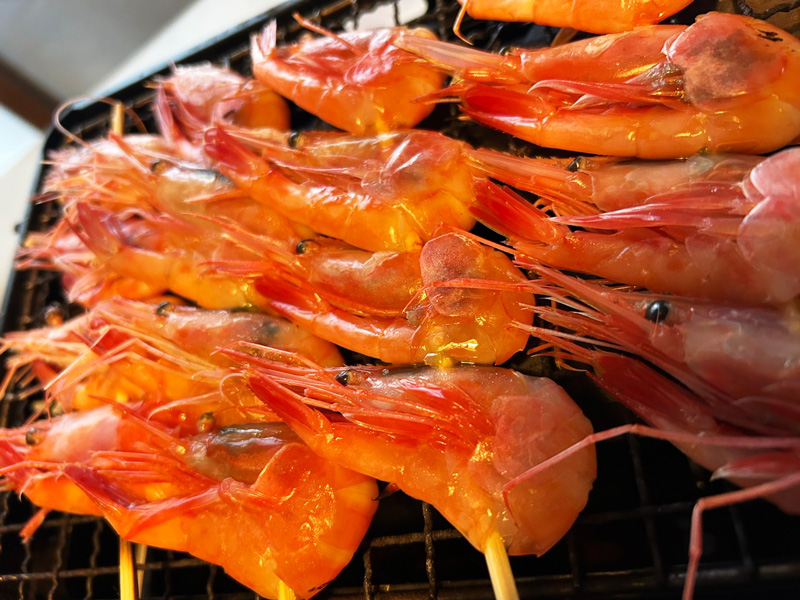 三国産甘エビ串焼 - ウニマルパンダ