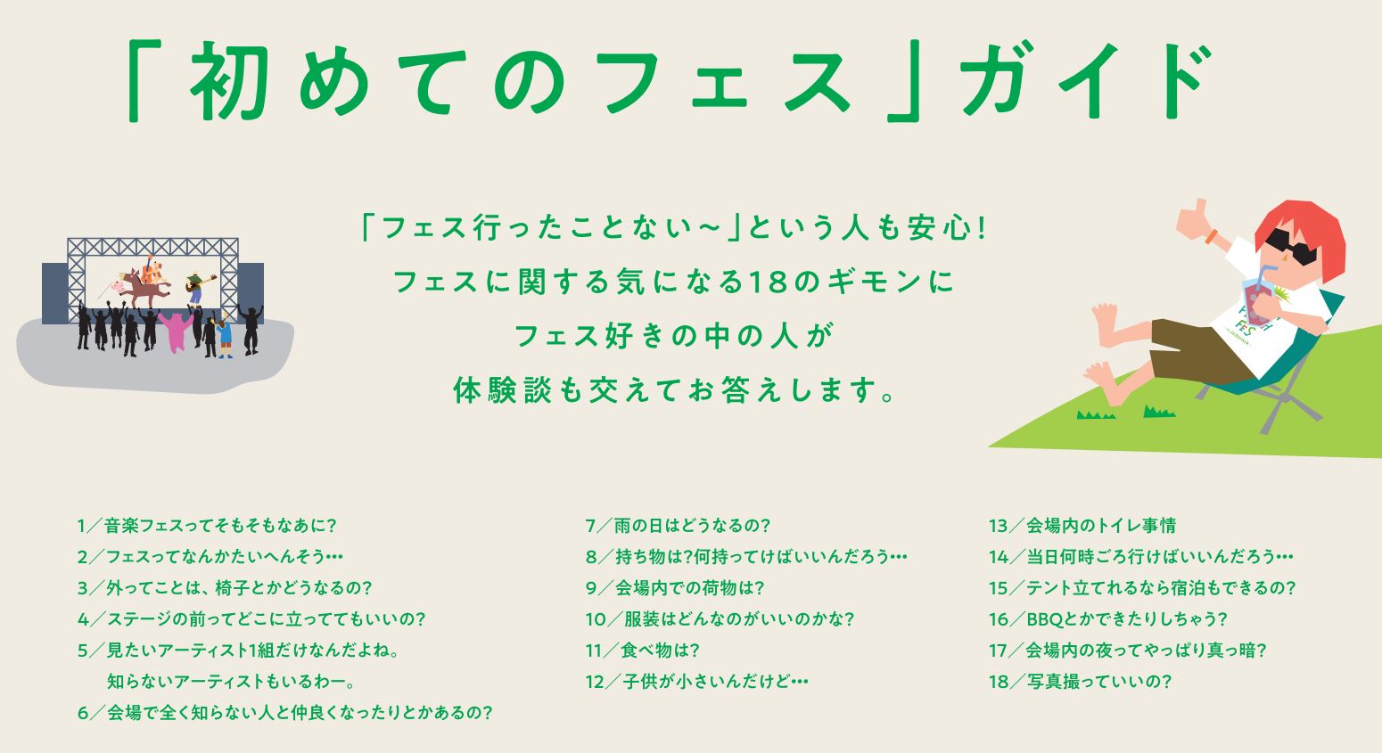 会場内外Q&Aと初めてのフェスガイドを公開しました！